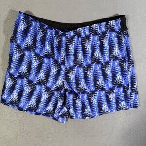 Vintage Speedo Mens XL Swim Trunks‎ Blue Tie Dye Geometric Print Swimsuit Shorts